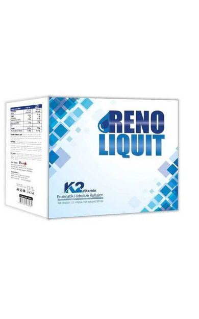 Reno Liquit K2 Vitamin Enzimatik Hidrolize Kollajen 30X30ml Oral İçilebiir Ampul
