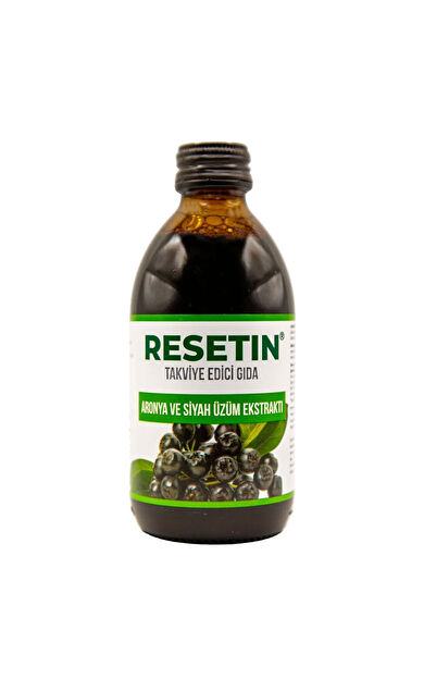 Resetin Aronya ve Siyah Üzüm Ekstraktı Takviye Edici Gıda 250 ml