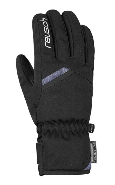 Reusch Coral R-Tex XT Softshell Kadın Kayak Eldiveni Siyah/Mavi