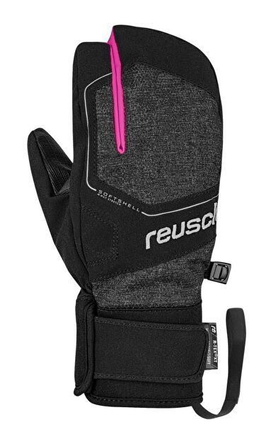 Reusch Torby R-Tex XT Çocuk Üç Parmak Kayak Eldiveni Gri/Pembe
