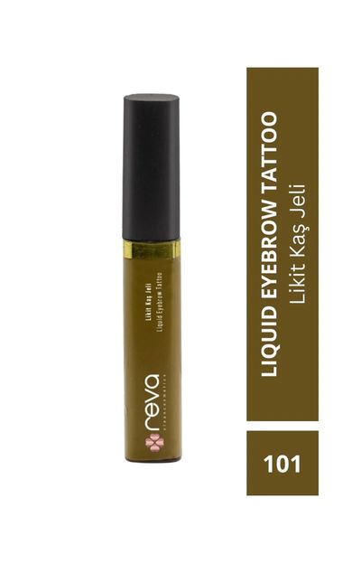 REVA Kahverengi Likit Kaş Maskarası &amp; Liquid Eyebrow Tattoo 5ml No: 101 - Vegan &amp; Temiz Içerikli Soft Brown