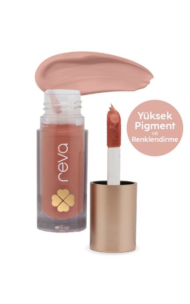 REVA Vegan &amp; Temiz İçerikli Likit Mat Ruj – Uzun Süre Kalıcı, Dudak Dostu Formül No.2