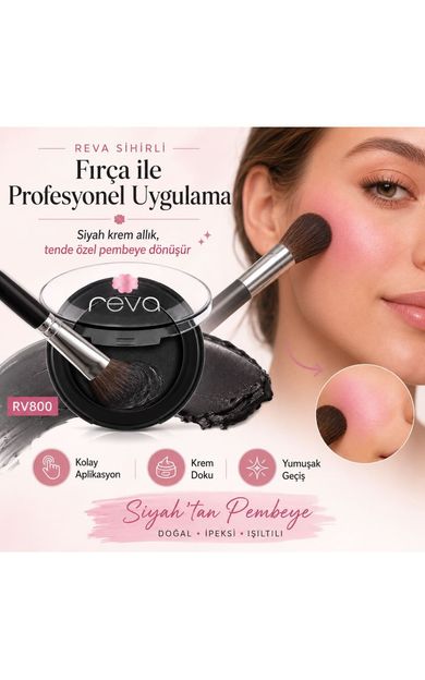 REVA Sihirli Siyah Ph Renk Değiştiren Krem Allık-Black Magic Ph Colour Changing Cream Blusher 7g RV800 siyah