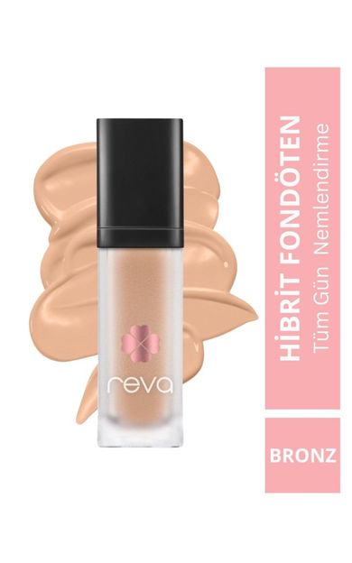 REVA Hibrit Fondöten &amp; Hybrid Foundation Bronz Spf 20 - No: 506 - Vegan &amp; Temiz Içerik Bronz