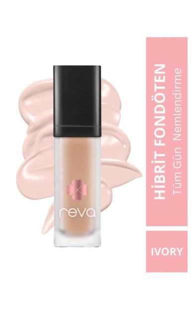REVA Hibrit Fondöten &amp; Hybrid Foundation Ivory Spf 20 - No: 501 - Vegan &amp; Temiz Içerik Fildişi