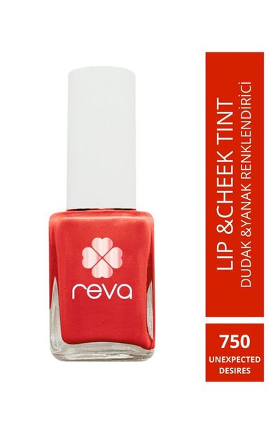 REVA Kırmızı Dudak &amp; Yanak Renklendiricisi-lip &amp; Cheek Tint Unexpected Desires No:750 10 ml KIRMIZI