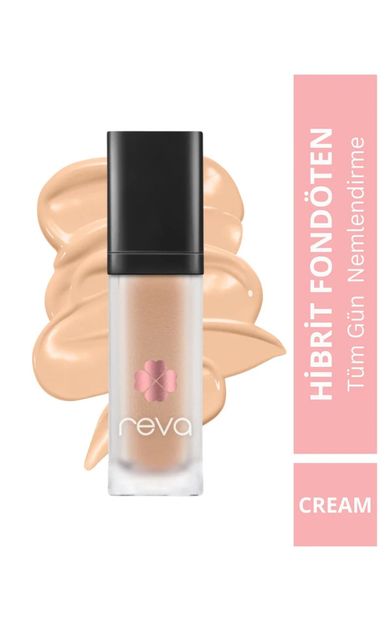 REVA Hibrit Fondöten &amp; Hybrid Foundation Cream Spf 20 - No: 505 - Vegan &amp; Temiz Içerik Krem