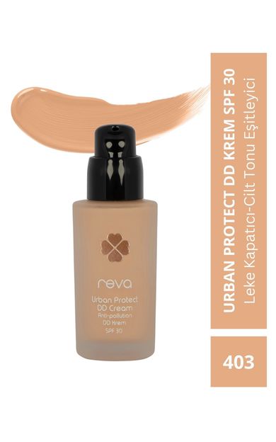 REVA Anti-pollution Dd Krem - Urban Protect Dd Cream Medium No: 403 - Vegan &amp; Temiz Içerikli Sıcak Kahverengi