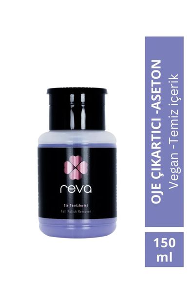 REVA Oje Çıkartıcı &amp; Nail Polish Remover 150 ml - Vegan &amp; Temiz Içerik 