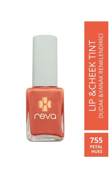 REVA Mercan Dudak &amp; Yanak Renklendiricisi-Lip &amp; Cheek Tint Petal Hues No:755 10 ml MERCAN PEMBE