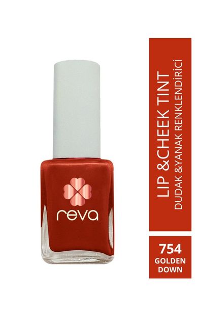 REVA Vişne Kırmızı Dudak &amp; Yanak Renklendiricisi-Lip &amp; Cheek Tint Golden Down No:754 10 ml BORDO