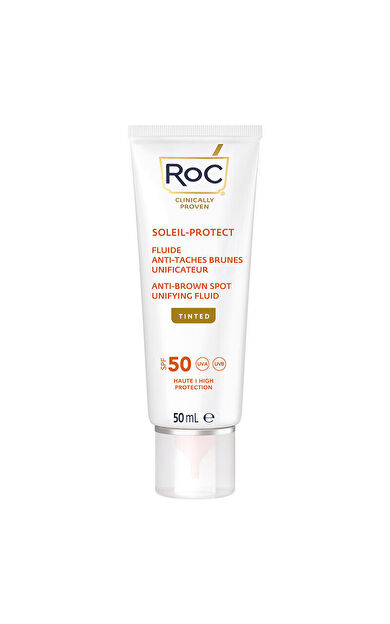 ROC Leke Karşıtı ve Ton Eşitleyici Yüz Güneş Kremi SPF50+ 50 ml