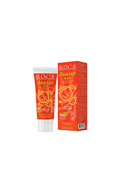 Rocs Junior 6-12 Yaş Meyveli Gökkuşağı Diş Macunu 60 Ml-SKT:05/2028