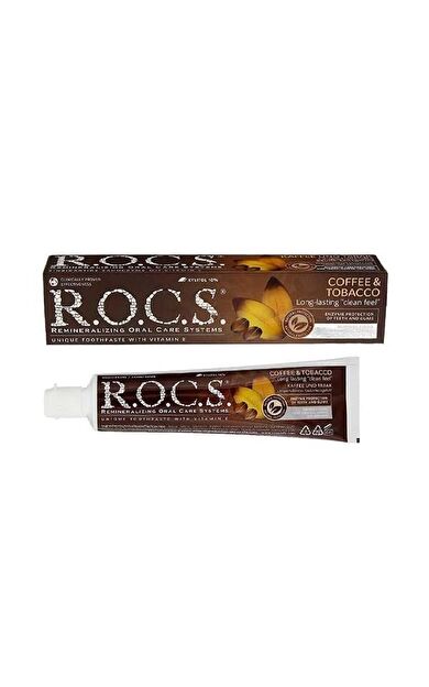 Rocs Kahve Tütün Lekelere Karşı Diş Macunu 60 Ml - SKT:07/2028