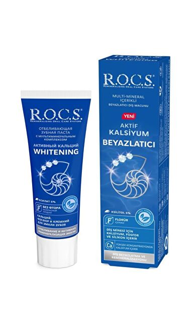 Rocs Aktif Kalsiyum Beyazlatıcı Diş Macunu 75 Ml- SKT:10/2028