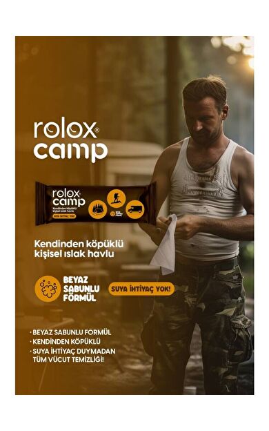 Camp - 50 Paket – Kendinden Köpüklü Kişisel Islak Havlu