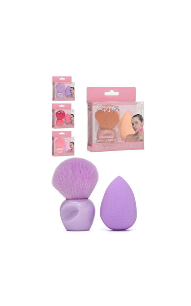 Rose Makeup Brush 2'Li Set Rf125