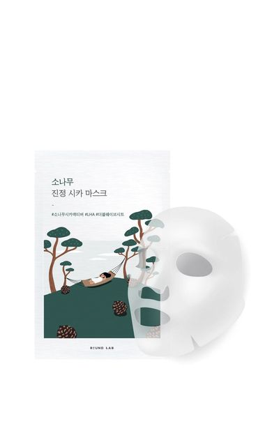 Round Lab Pine Calming Cica Mask Stres Karşıtı ve Pürüz Önleyici Çam Özlü Cica Maske 27 ml