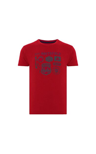 Routefield RFTRUCK23 Truck Erkek Tişört RFTRUCK23-BORDO