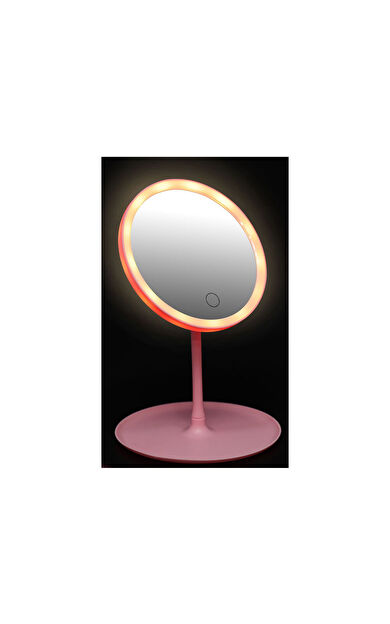Royal Paris Ledli Yuvarlak Pembe Ayna Rc-313-2