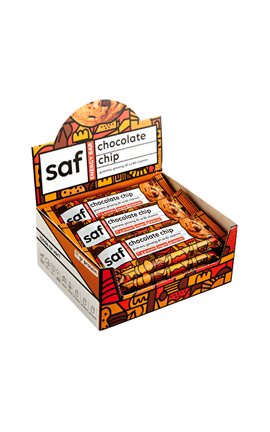 SAF Chocolate Chip Energy Bar 50g x 12