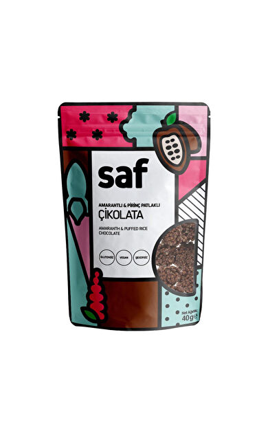 SAF Amarantlı ve Pirinç Patlaklı Çikolata 40g