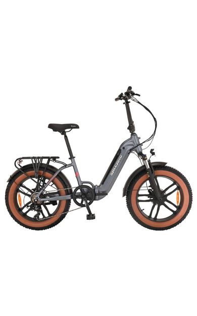 Salcano Caballo 20" Jant Fat Bike 7 Vites Hidrolik Fren Elektrikli Katlanır Bisiklet Mat Siyah