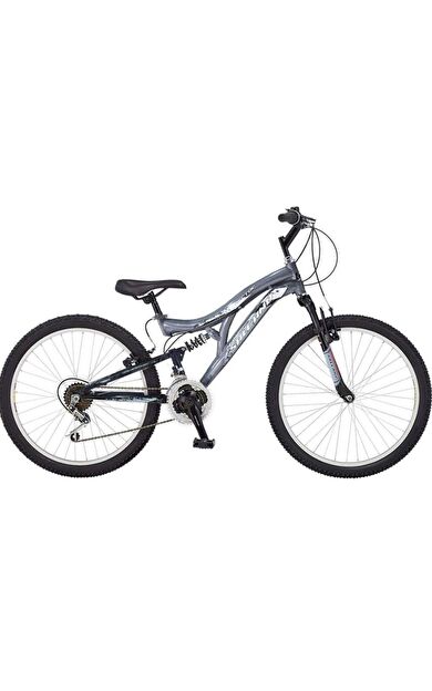 Salcano Hector 24" Jant 21 Vites Çift Amortisörlü Çocuk Dağ Bisikleti Koyu Gri-GRİ