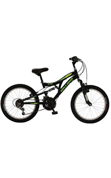 Salcano Hector 20 Jant Vitesli Pabuç Fren Çocuk Bisikleti (120 /145 CM ARASI BOY ) Siyah Sarı Yeşil