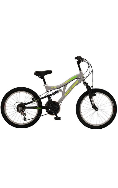 Salcano Hector 20 Jant Vitesli Pabuç Fren Çocuk Bisikleti (120 /145 CM ARASI BOY ) Gri Sarı Yeşil