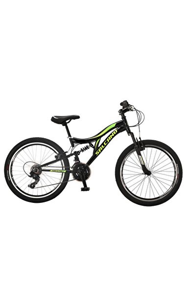 Salcano Hector 26" Jant 21 Vites Çift Amortisörlü Dağ Bisikleti Siyah Yeşil Sarı
