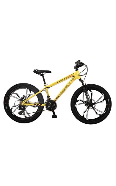 Salcano Lion 24 Jant Disk Fren Çocuk Bisikleti Monoblok Jant 21 Vites Çocuk Dağ Bisikleti Sarı Siyah