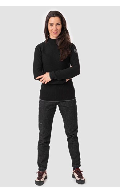 Fanes Eng. Logo Am Kadın Kazak Sweatshirt Siyah