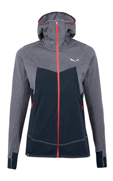 Salewa Puez Hybrid PL Kadın Kapüşonlu Sweatshirt Lacivert Melanj