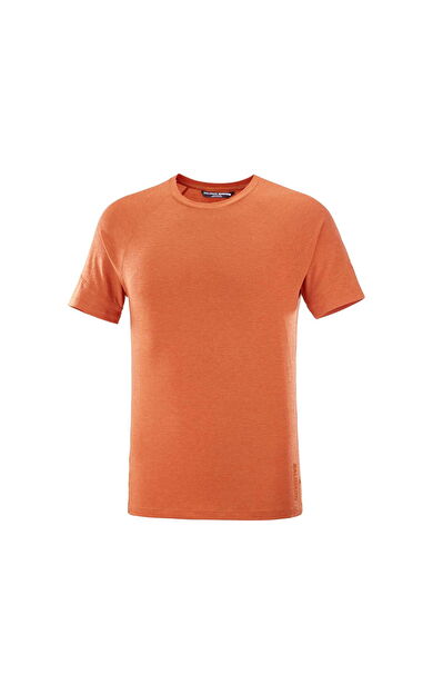 RUNLIFE SS TEE M BURNT OCHRE/Heather/