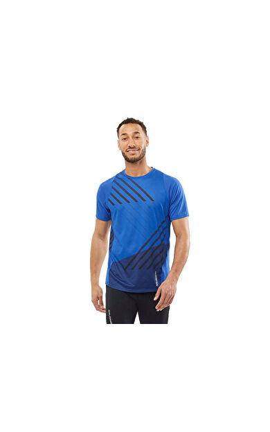 Salomon SENSE AERO Erkek Koşu Tişörtü LC1872800 Mavi