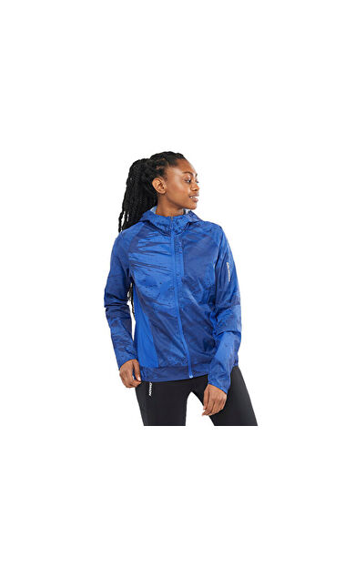 Salomon BONATTI CROSS WIND Kadın Koşu Rüzgarlık LC1887000 Mavi