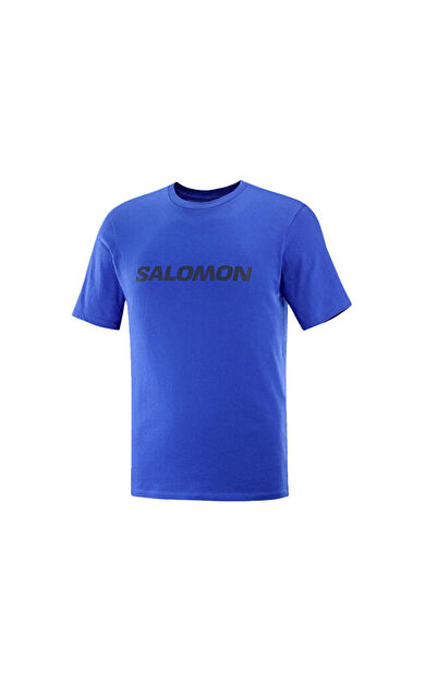 Salomon LOGO PERFORMANCE Erkek Günlük Tişört LC2102400 Mavi