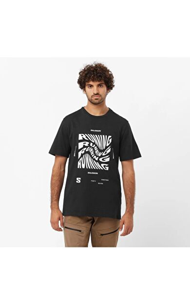 Salomon LC2218800 Running Graphic Ss Tee M Erkek Tişört
