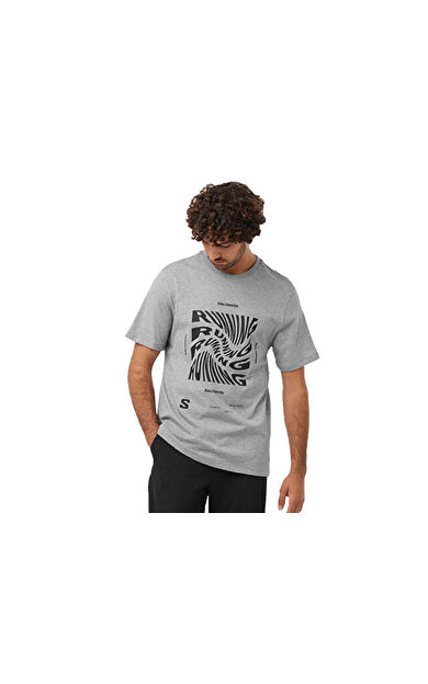 Salomon RUNNING GRAPHIC Erkek Günlük Tişört LC2219000 Gri
