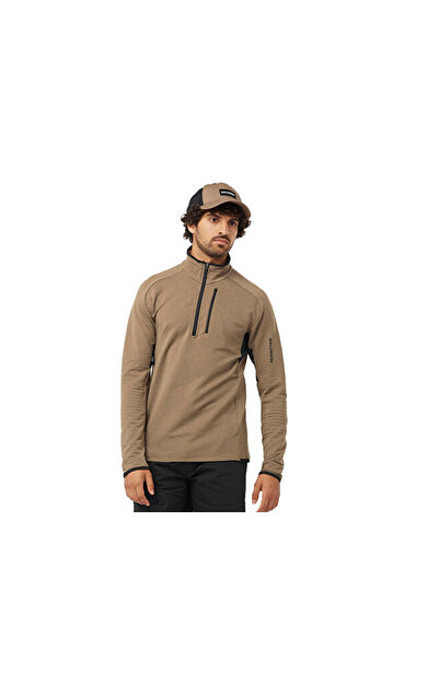 Salomon ESSENTIAL LIGHTWARM Erkek Outdoor Polar Ceket LC2226400 Kahverengi