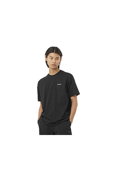 Salomon CHEST LOGO RELAXED Erkek Günlük Tişört LC2227200 Siyah