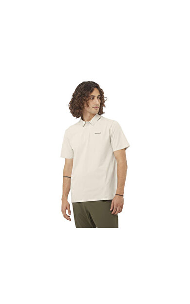 Salomon TRACKLINE POLO Erkek Günlük Tişört LC2439200 Krem