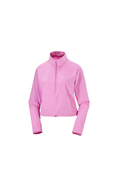 Salomon SENSE AERO HYBRID Kadın Outdoor Çeyrek Fermuarlı Polar Üst LC2641400 Pembe