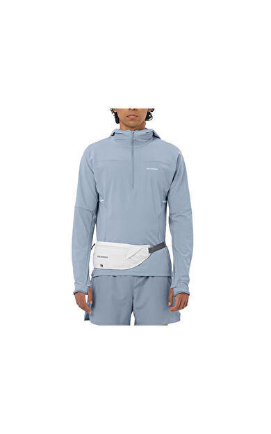 Salomon SENSE AERO HYBRID Erkek Outdoor Çeyrek Fermuarlı Polar Üst LC2744500 Gri