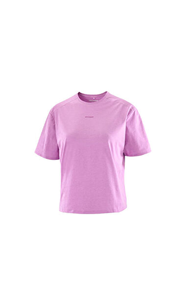 Salomon TRACKLINE SS TEE W Kadın Günlük Tişört LC2748900 Pembe