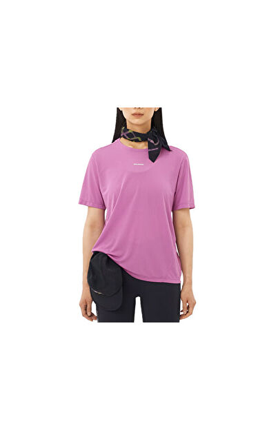 Salomon SHAKEout CORE SS TEE W Kadın Koşu Tişörtü LC2776200 Pembe