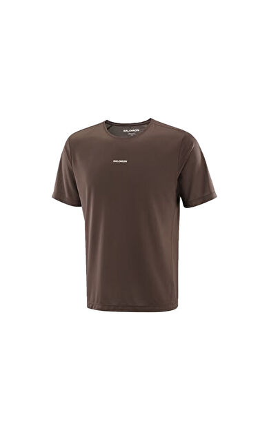 Salomon SHAKEout CORE SS TEE Erkek Koşu Tişörtü LC2843700 Kahverengi