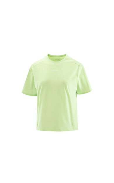 Salomon TRACKLINE SS TEE W Kadın Günlük Tişört LC2846400 Yeşil