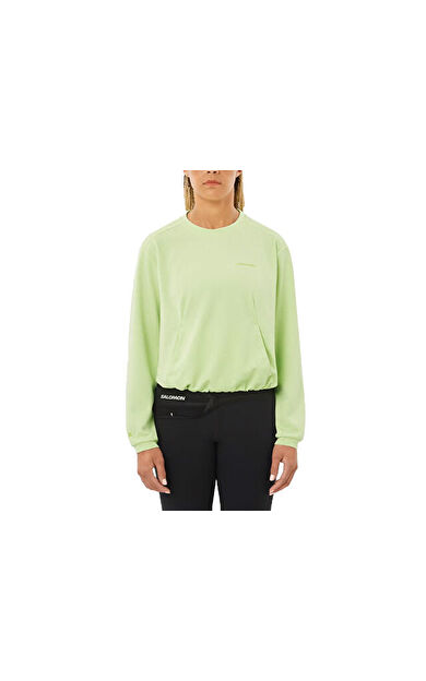 Salomon MOTOMESH CREWNECK W Kadın Günlük Sweatshirt LC2846700 Yeşil